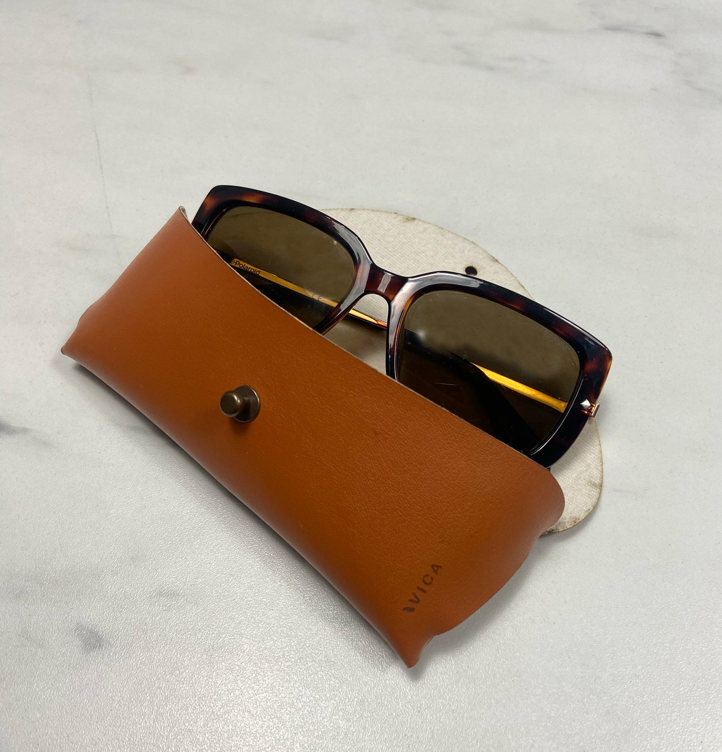 Funda de Gafas de Cuero de cuero vegano