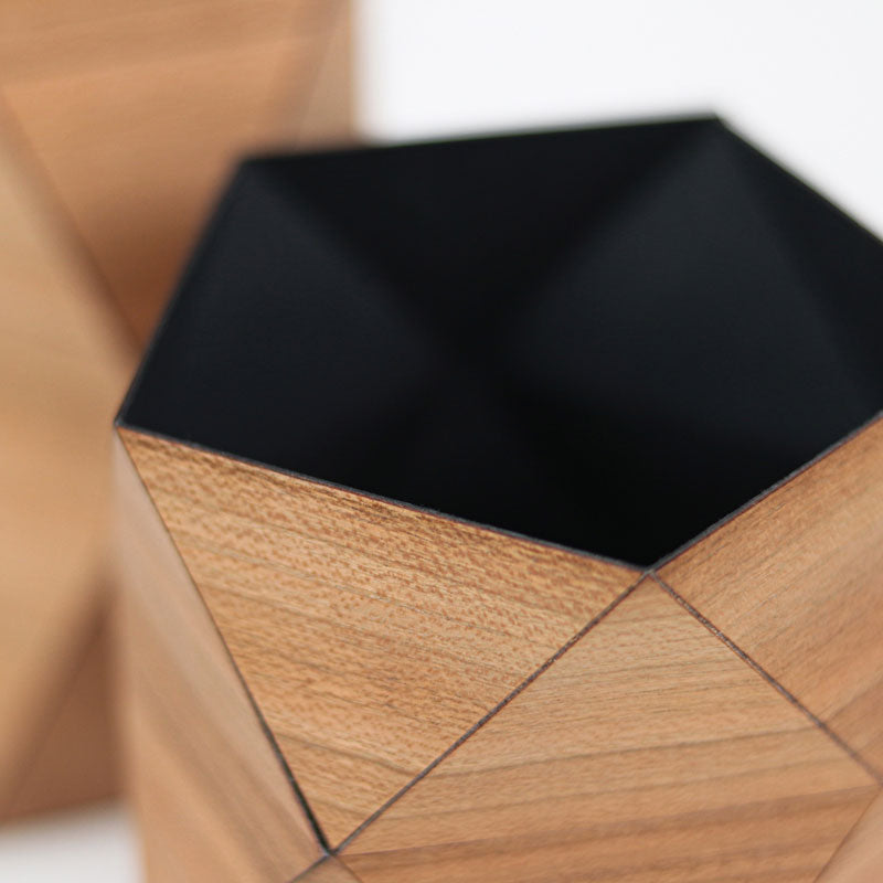 Jarrón de madera origami, 2 piezas