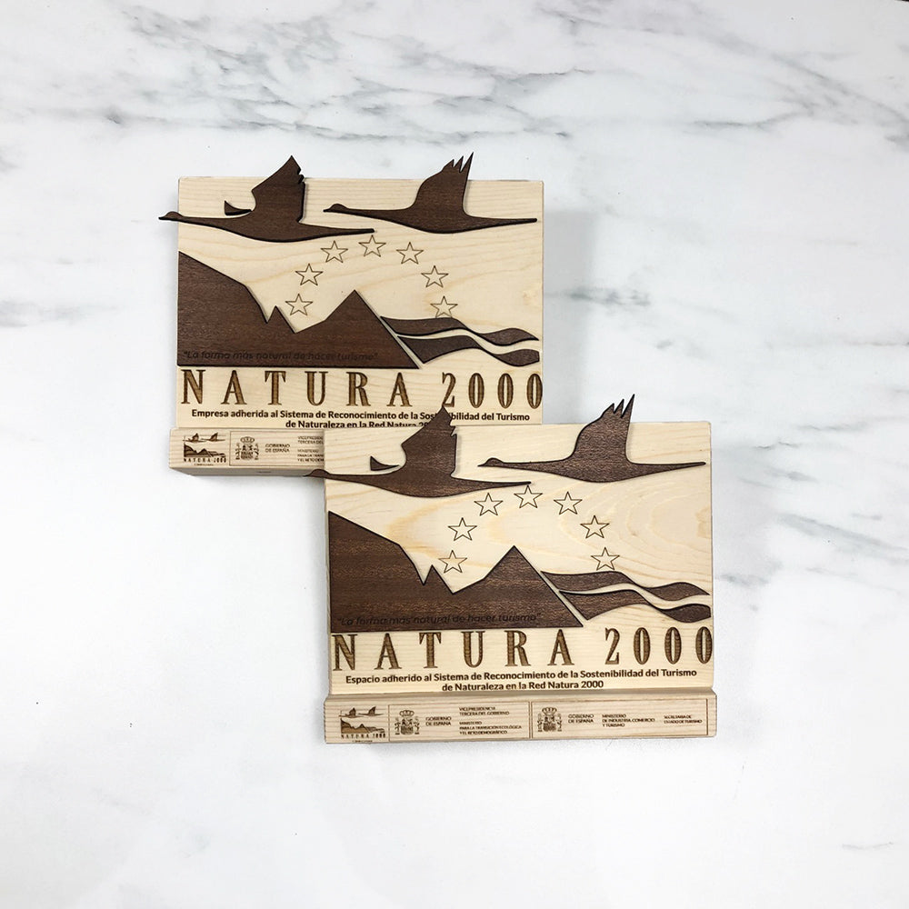 Trofeo tipo Placa en madera de pino