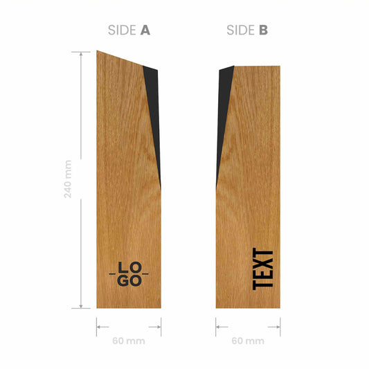 Trofeo en madera tipo Monolito