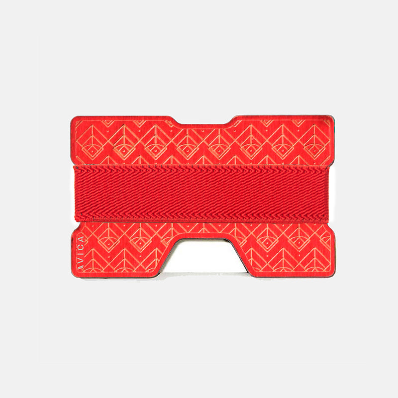 Cartera de madera coloreada