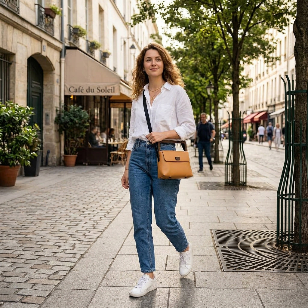 Bolso Cuenca madera y cuero