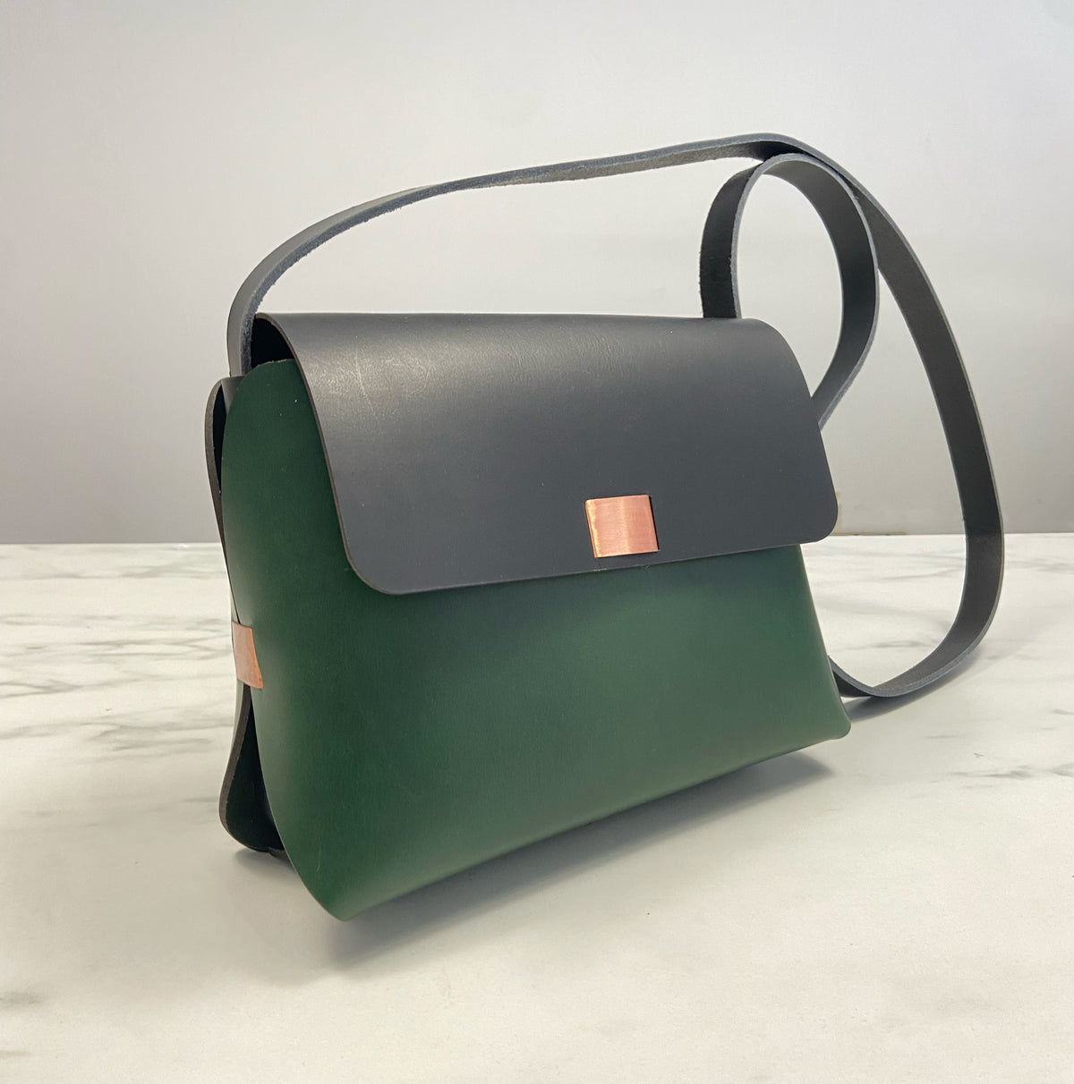 Bolso Arqueta cuero vaqueta