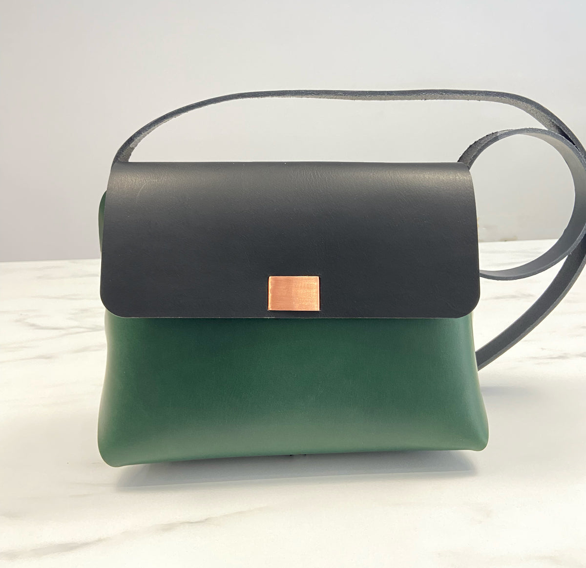 Bolso Arqueta cuero vaqueta