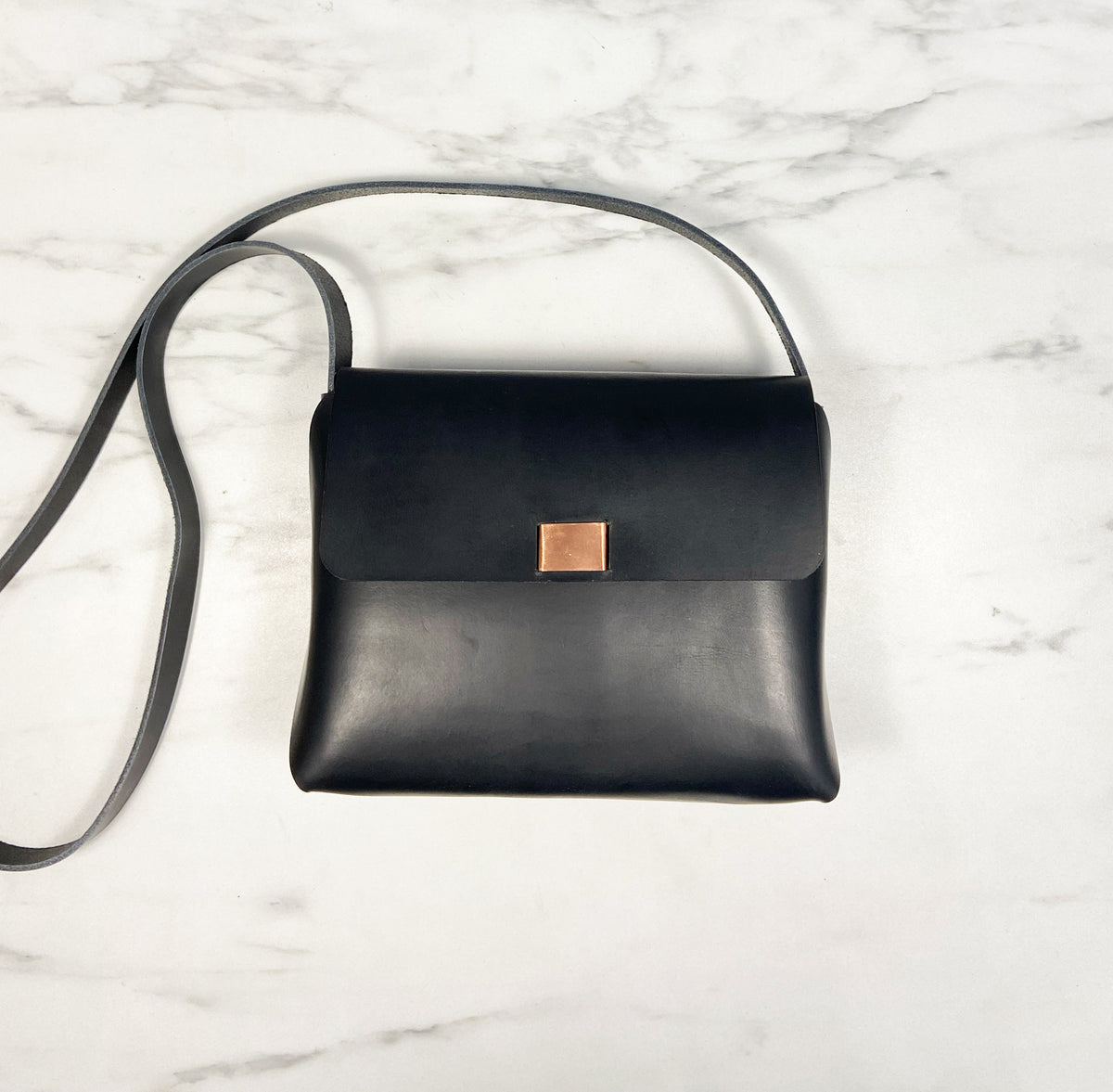 Bolso Arqueta cuero vaqueta