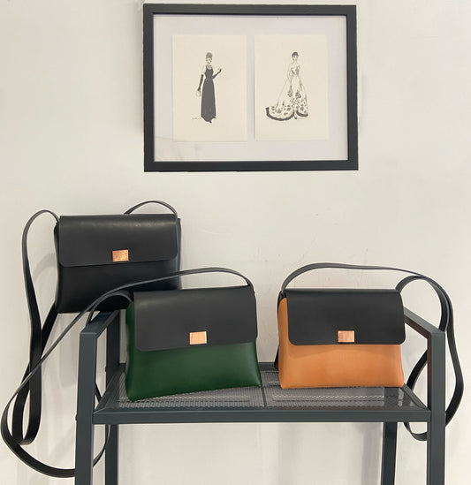 Bolso Arqueta cuero vaqueta