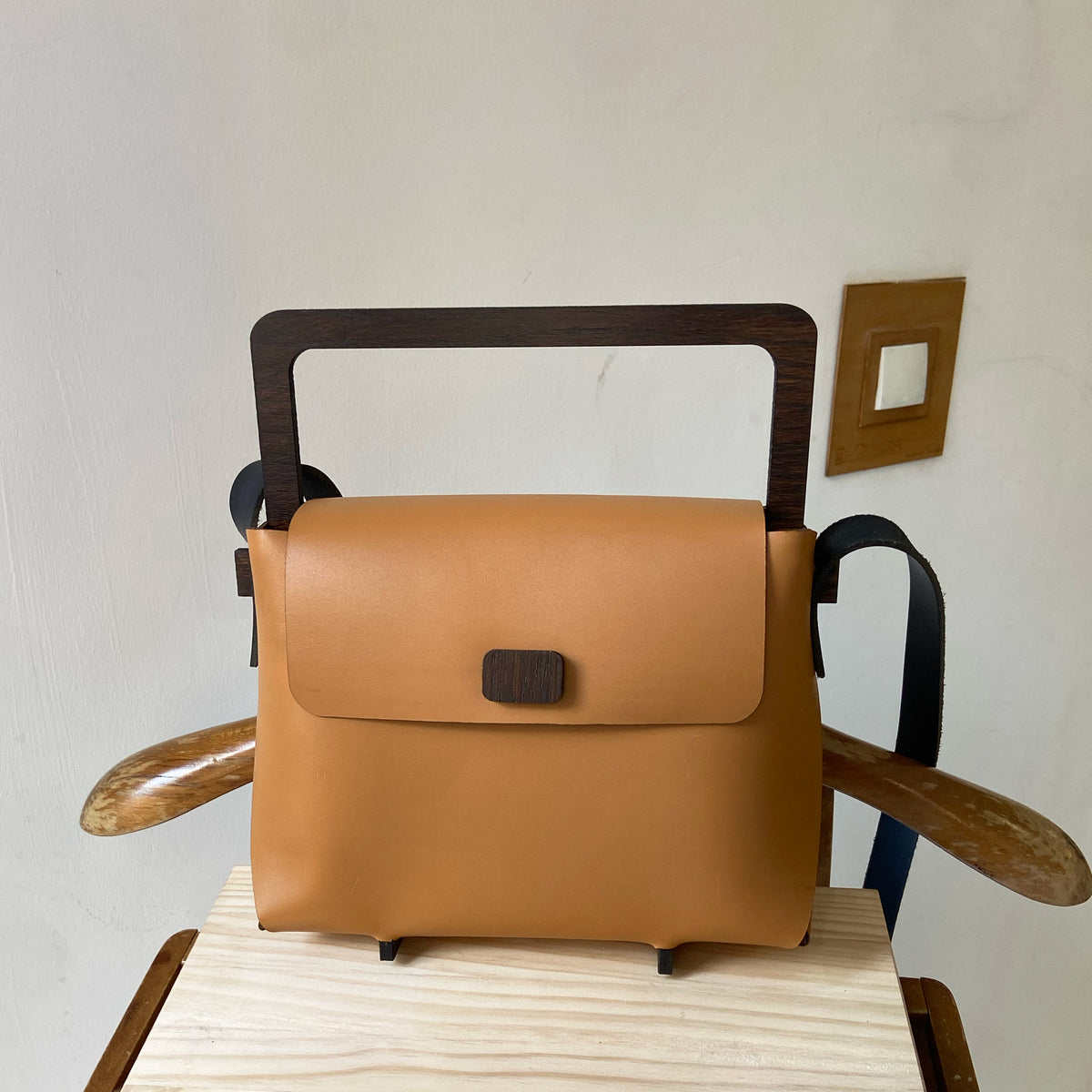 Bolso Cuenca madera y cuero