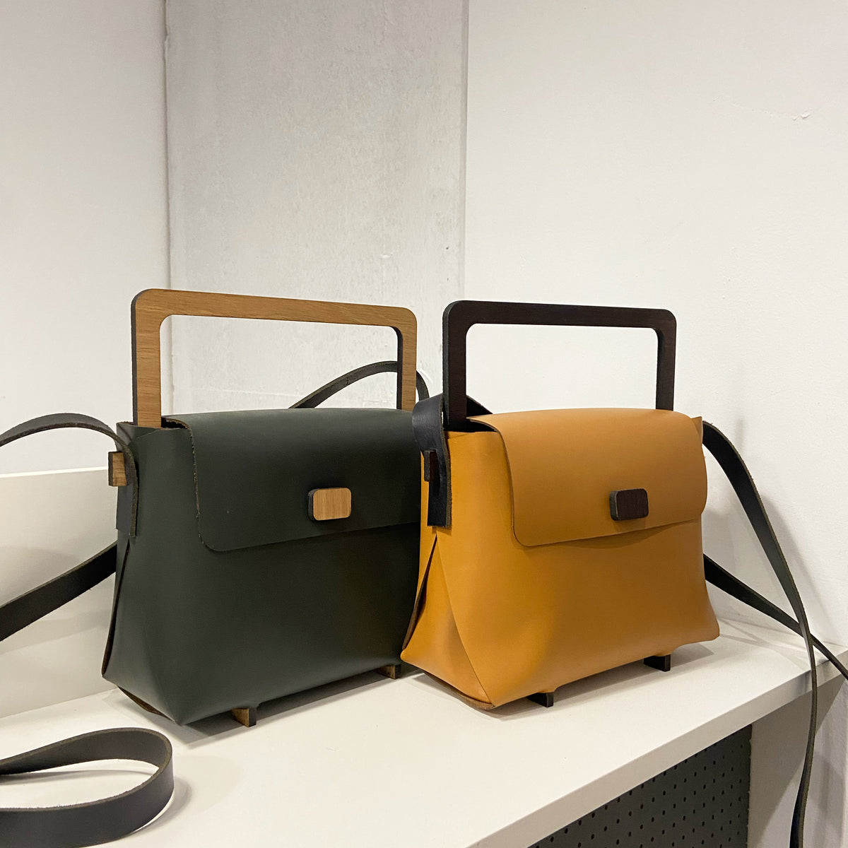 Bolso Cuenca madera y cuero