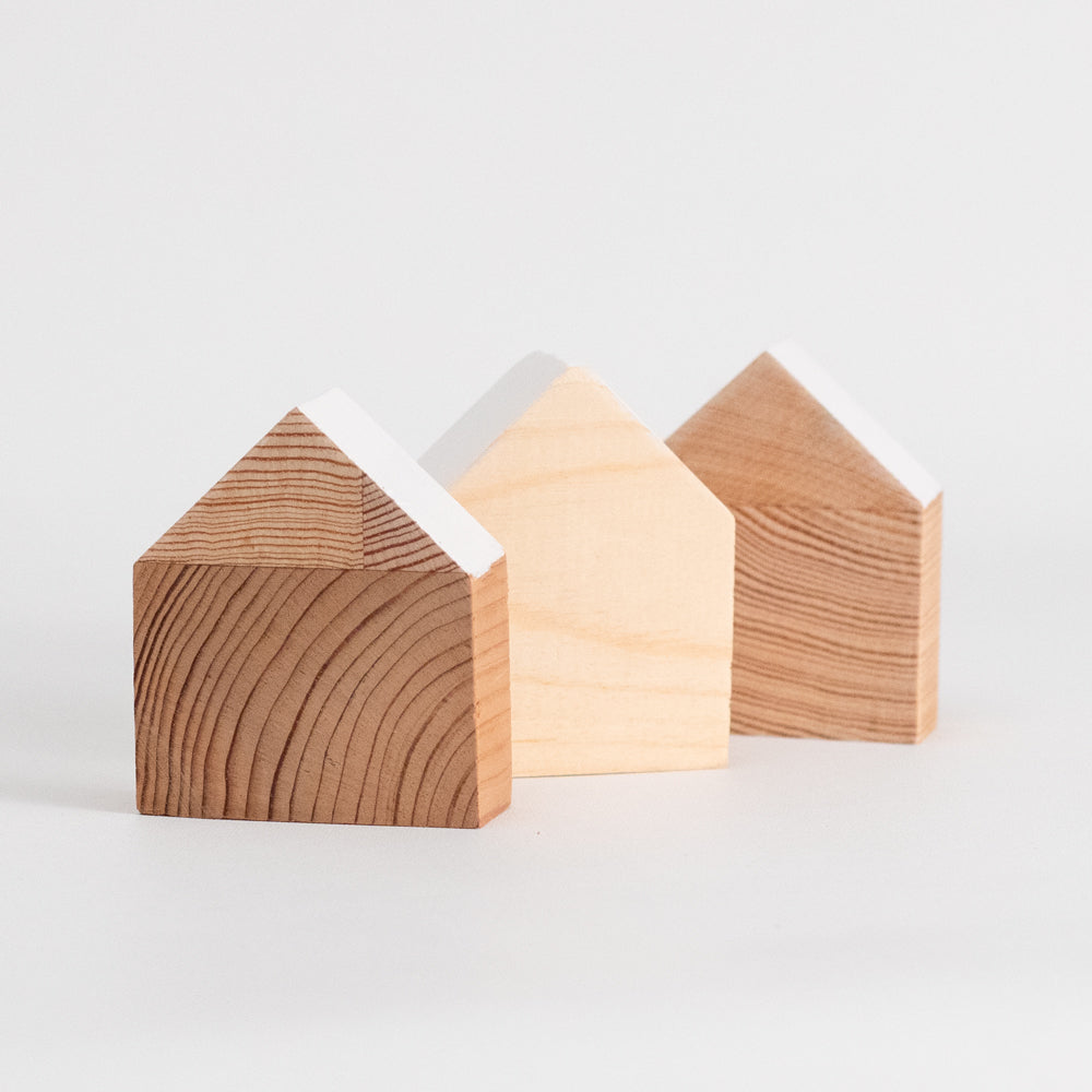 Pack de casitas de madera para niños