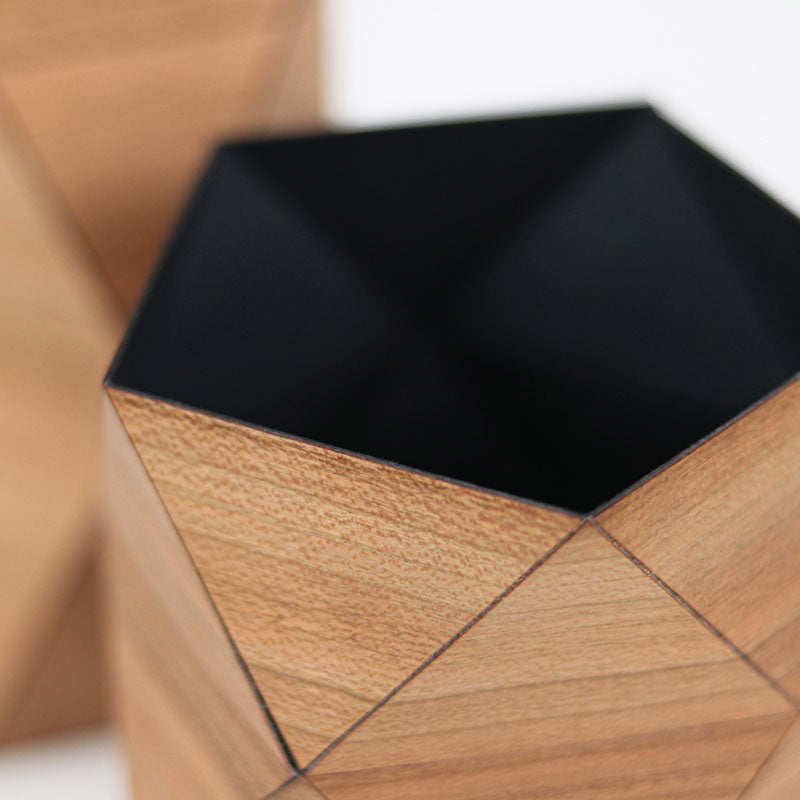 Jarrón de madera origami,  2 piezas